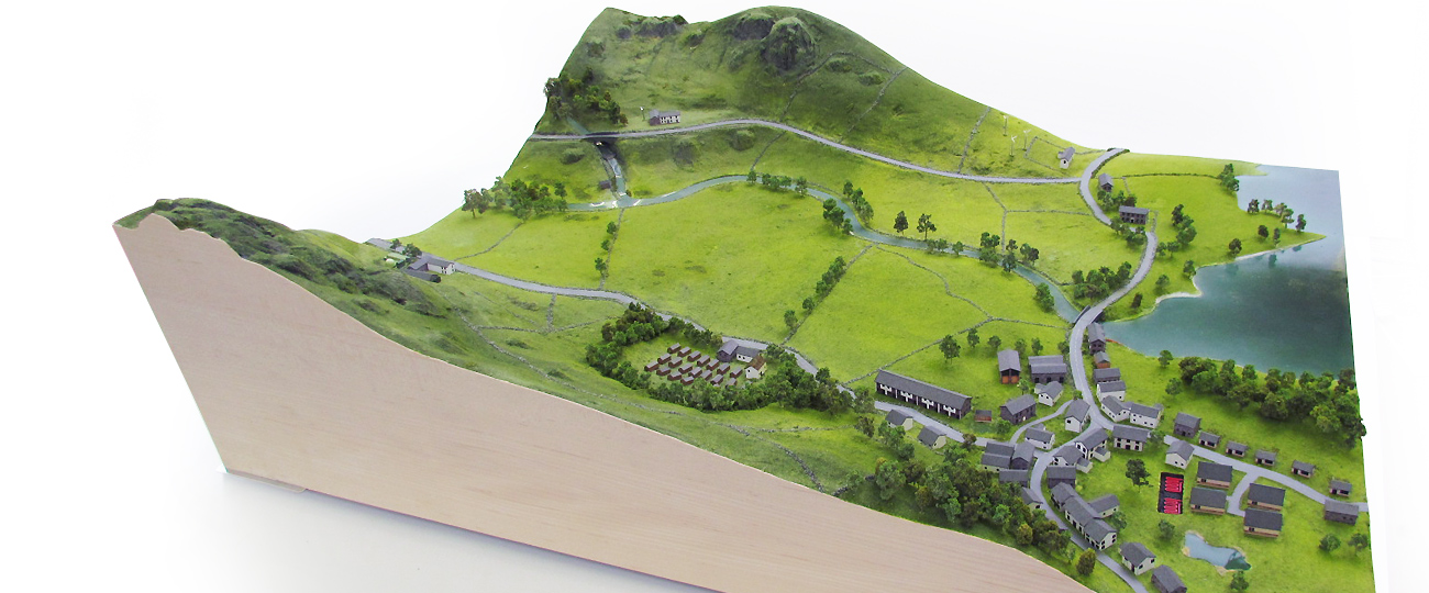 architectural landscape display model