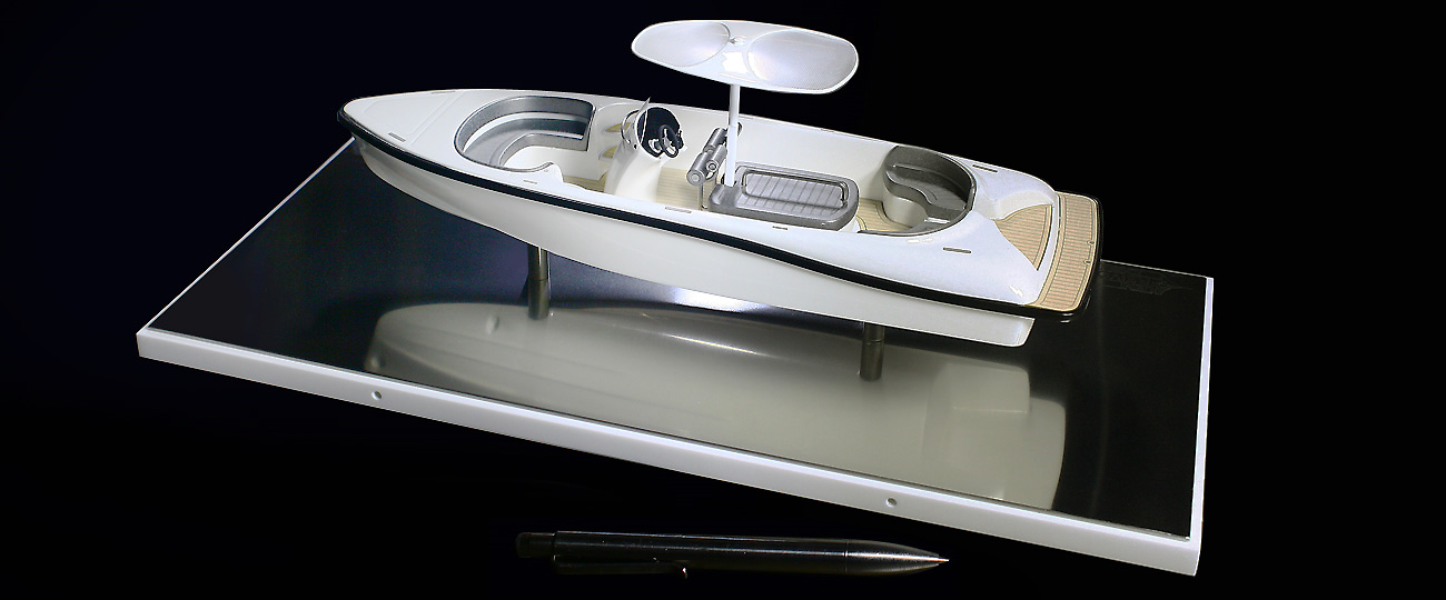 tender model Ken Freivokh desktop boat model